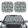 thumbnail image 2 of Windshield Sun Shade, Paisley Print No.J911 Foldable Car Sun Shade Windshield For Front, 2 Pieces, 2 of 4