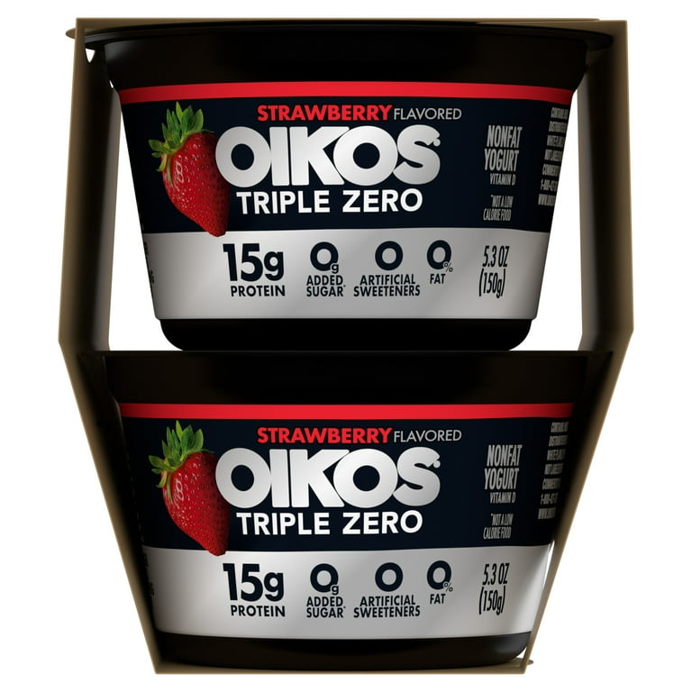 Oikos Triple Zero 15g Protein Fat Free Strawberry Greek
