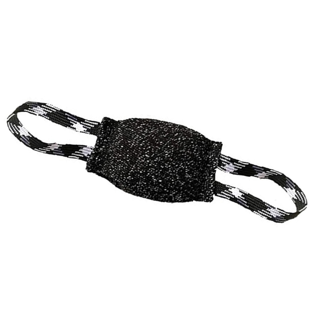 SKISUNO Black Dog Tug Pillow for Training Durable Bite Equipment with Handle for Pet Use