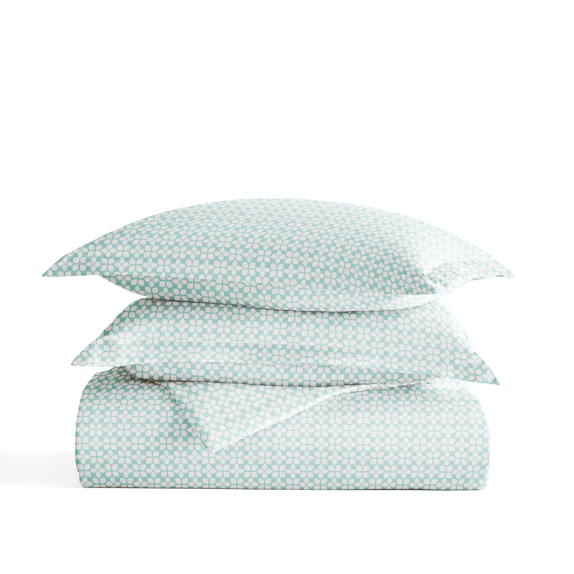 Duvet Cover Set - Ultra Soft & Breathable - Aqua Classic Essentials Starlight for King Size Bedding by Comfort Canopy