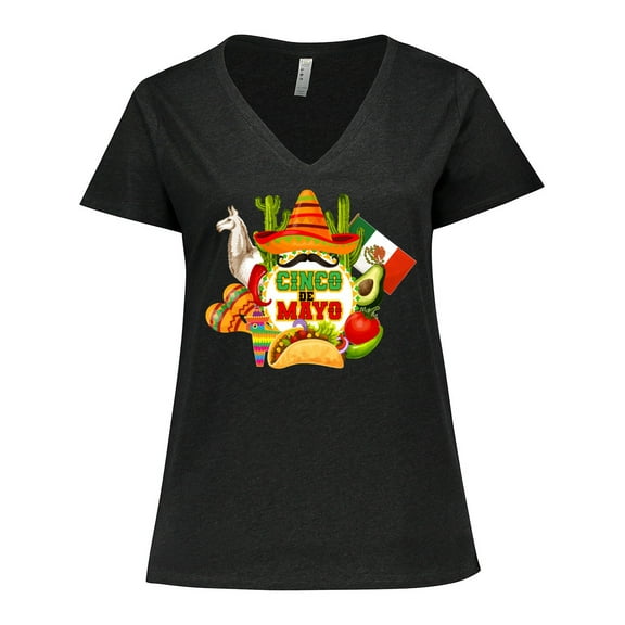 Inktastic Cinco De Mayo Party Women's Plus Size V-Neck T-Shirt