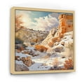 thumbnail image 2 of Designart "Scenic Winter View Of The Canyon" Canyon Floater Framed Wall Art Living Room, 2 of 5