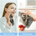 thumbnail image 7 of Coolnut 6PCS Sloth on The Branch Towels Cotton Washcloths Set,Quick Drying & Absorbent Soft Bathroom Hand Towel Lightweight & Portable Fingertip Towel Decor Gift, 7 of 7