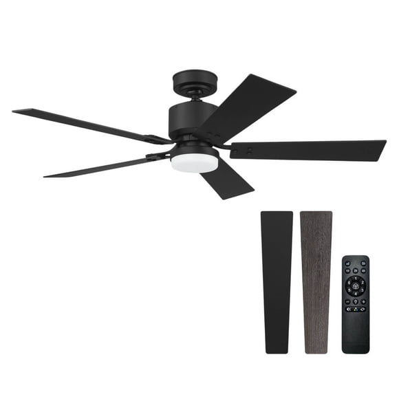 Ventilador de Techo Elevé Comfort M4 Negro Mate 5 Aspas 52 Pulgadas