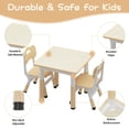 thumbnail image 5 of Height Adjustable Kids Table and Chairs Set – Versatile Toddler Table with Graffiti Desktop, 2 or 4 Non-Slip Chairs, Storage, Perfect for Reading, Drawing, Playing, Eating, Children's Room or Playroom, 5 of 5