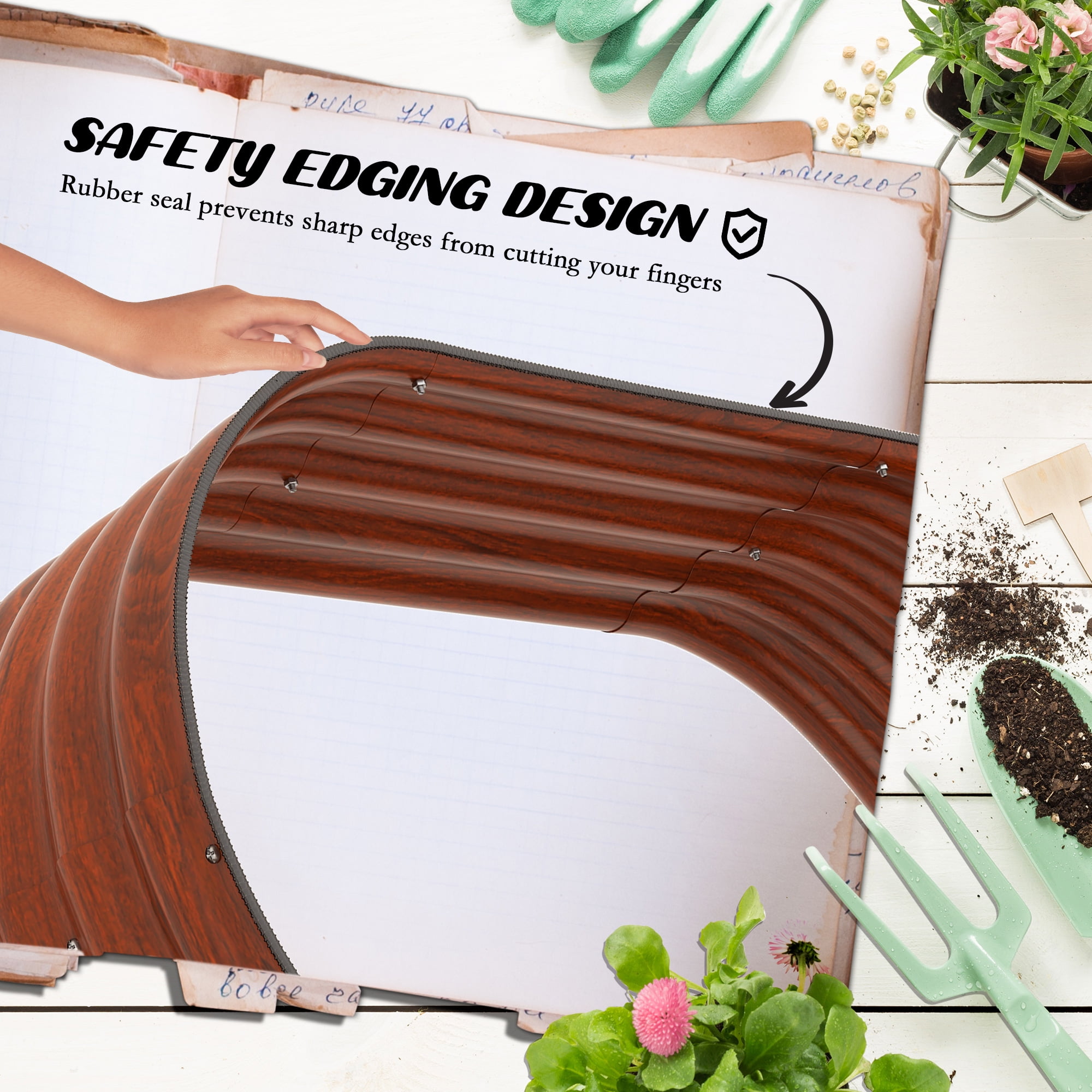 Outsunny 3-Tier Raised Garden Bed 62.25" x 43" x 32.25" Planter Set, Brown