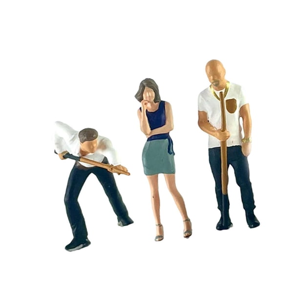 Figuras de resina CUTICAT 3 figuras a escala 1:64 Decoración Juguete de simulación