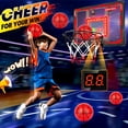 thumbnail image 2 of Juguete De Aro De Baloncesto Para Interiores Para Niños, Aro De Baloncesto Profesional Sobre La Puerta Con Luces Led, Aro Con Marcador Y 4 Bolas, Tablero Antiimpacto, Juguetes De Baloncesto, Regalos P, 2 of 8