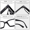 thumbnail image 3 of Lunettes Anti-Bleu Miroir Plat Carré Tendance Mode, en PC et AC, 3 of 5