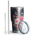 thumbnail image 2 of 30oz Pioneer Flower Tumblers Stainless Steel Tumbler with Lid and Straw,Vacuum Insulated Double Wall Travel Tumbler Cups Mug with Cleaning Brush for Coffee,Tea, 2 of 7