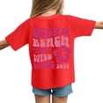thumbnail image 3 of 2DXuixsh T-Shirt Fille Hauts Décontractés Manches Courtes Ample Doux Blouse T-Shirt T-Shirt pour Enfants Demi-Manches Col Rond T-Shirt à Imprimé Dessin Animé Hauts Rouge Taille 120, 3 of 8