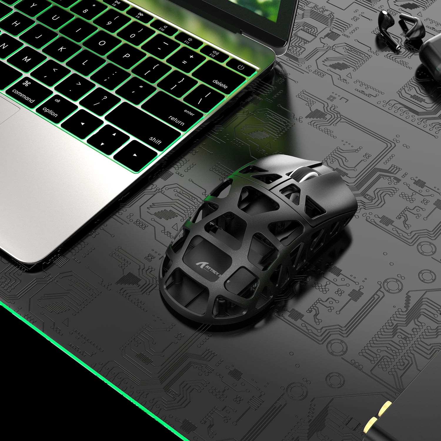 ATTACK SHARK R3 Gaming Mouse 8K 46g Magnesium Alloy SUPERLIGHT Mouse, 8000Hz Wireless Polling Rate, 6 Adjustable DPI up to 26000, PixArt PAW3395 Gaming Sensor, BT/2.4G Wireless/Wired