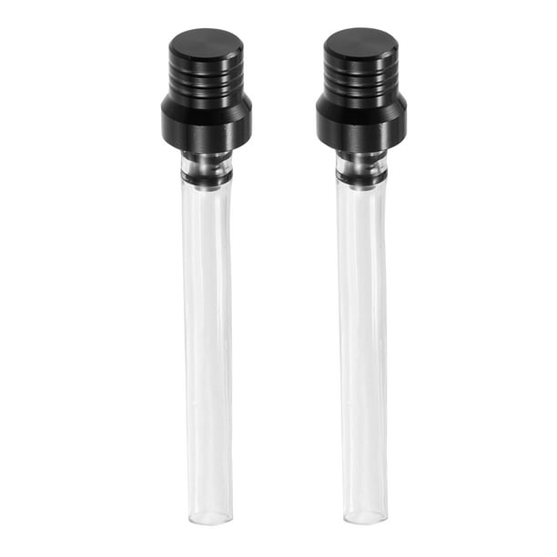 2uds Universal Gas Combustible Tanque Tapas Ventilación Manguera para Tierra Moto Negro
