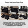 thumbnail image 5 of Homy Casa Modular Deep Seat Sectional Sofa with Ottomans & Pillows, Black Loveseat for Living Room & Apartment, 5 of 9