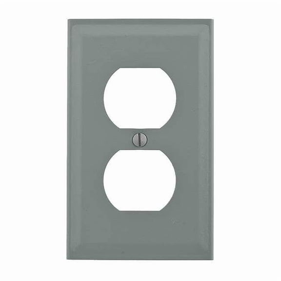 Hubbell Wiring Device-Kellems Single Receptacle Cover,Ivory HBL3043BEIV