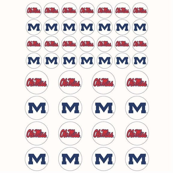 Mississippi Ole Miss Rebels Small Sticker Sheet - 2 Sheets