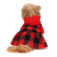 thumbnail image 3 of Vestido con capucha para perro a cuadros Cálido con sombrero Otoño e invierno Mascota -xl Afortunado Sencillez, 3 of 3