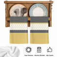 thumbnail image 5 of Yellow Morocco Kitchen Towels Set of 4, Geometric Grey Stripes Modern Absorbent Dish Towels for Kitchen, Microfiber Hand Towel, Quick Drying Tea Towel for Cleaning Decorative Dishcloths, 5 of 7