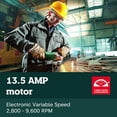thumbnail image 4 of Amoladora angular Metabo 600562420 15-125 HT 13,5A 2800-9600 RPM, 4 of 7