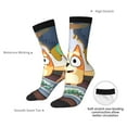thumbnail image 4 of Masiiu Bluey Pattern Adult Crew Socks, Breathable Color-Block Mid-Calf Socks, Comfortable for Daily Wear and Sports, 4 of 6