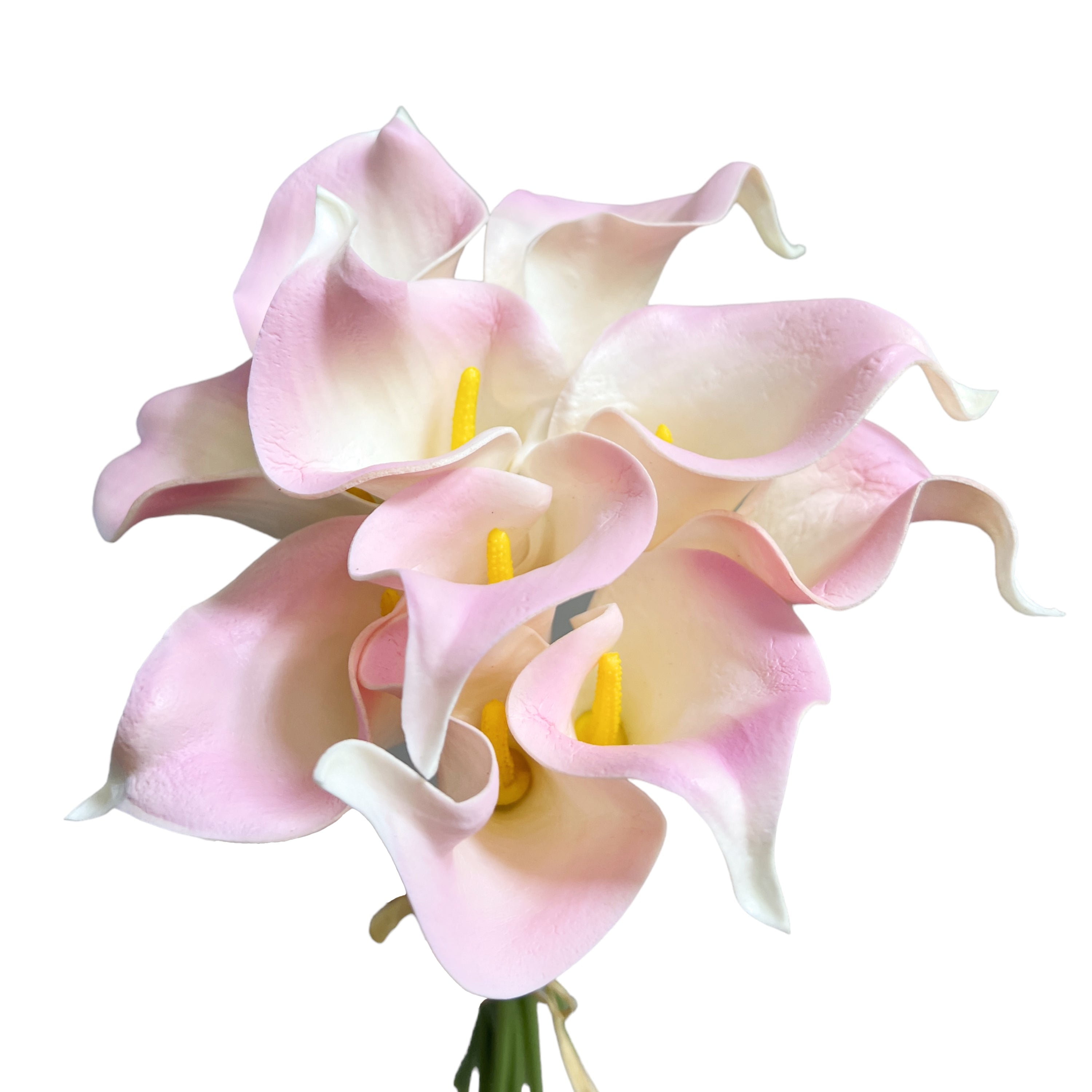 Bunch of 10 Realistic Artificial Calla Lily Flower Stems in Various