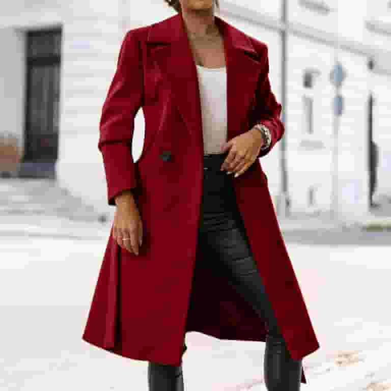 Pure Color Patchwork Long Sleeve Hooded Woolen Cardigan Coat Pure Color Patchwork Long Sleeve Hooded Woolen Cardigan Coat