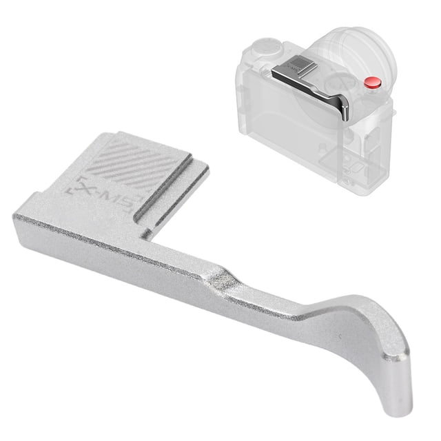 Metal Thumbs Up Grip for X M5 Camera, Camera Hot Shoe Cover Thumb Grip with Shutter Release Button, Built in Anti Scratch Silicone Pad, X M5 Camera Hand Grip