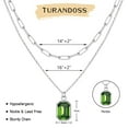 thumbnail image 2 of Turandoss Peridot Necklaces for Women August Birthstone Necklaces for Women Peridot Jewelry August Birthstone Necklace for Girls Birthday Gifts for Girls Sliver Layered Necklace for Women Her, 2 of 8