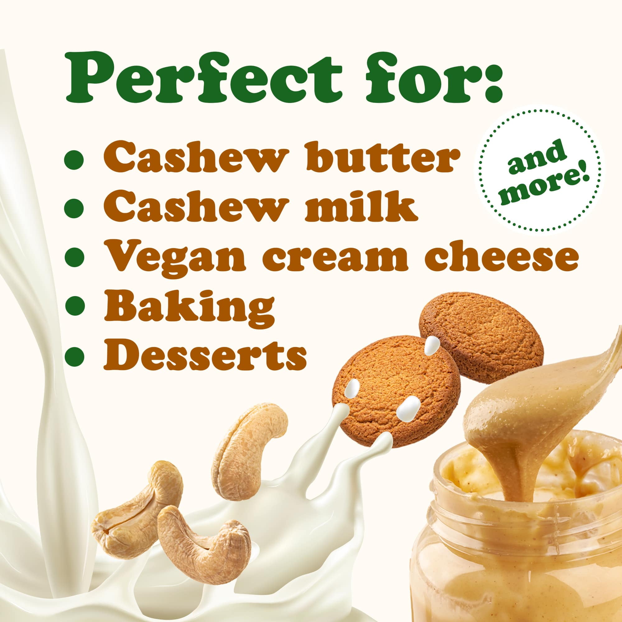 Food to Live, Whole Cashews W320,  10 Pounds, Vegan