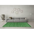 thumbnail image 3 of Ahgly Company Indoor Round Abstract Emerald Green Modern Area Rugs, 3' Round, 3 of 4