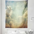 thumbnail image 1 of Vintage Tapestry, Sky Looks Like Dream Space with Sun Rays Celestial Miracle Atmosphere Photo, Fabric Wall Hanging Decor for Bedroom Living Room Dorm, 5 Sizes, Blue White, by Ambesonne, 1 of 1
