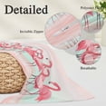 thumbnail image 6 of Pink Flamingo Standard Size Pillow Cover,Pillowcase Protectors with Zipper,Breathable Decorative Throw Pillow Case Cover,Summer Tropical Flamingo Hawaii Animals Pillow Shams for Couch Sofa 20x26Inch, 6 of 8