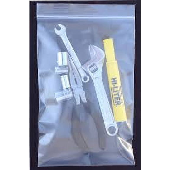 JSP® Zip Seal PLASTIC BAG 10"X8" 4 MIL 100 PIECES