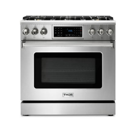 Thor Kitchen Trg3601 36  Wide 6 Cu. Ft. Free Standing Gas Range - Stainless Steel