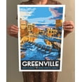 thumbnail image 4 of Greenville, South Carolina Vintage Travel Poster / Postcard WPA Style Retro Reedy River, 4 of 4