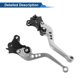 thumbnail image 5 of Palancas de freno y embrague cortas únicas para BMW R NINE T 2014-2016, ajustables en 6 posiciones, palanca de freno de manillar de motocicleta de aleación de aluminio T6 6061 tono plateado 1 par, 5 of 7