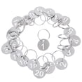 thumbnail image 1 of 20pcs Round Numbered Tags Stainless Steel Number 1-20 Tags Metal Key Tags, 1 of 8