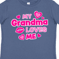 thumbnail image 4 of Inktastic My Grandma Loves Me with Hearts and Kiss Boys or Girls Toddler T-Shirt, 4 of 5
