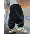 thumbnail image 3 of Pantalones holgados informales finos resistentes a mosquitos para niños, pantalones de nueve puntos de estilo coreano, pantalones largos que combinan con todo a la moda para niños, 3 of 5