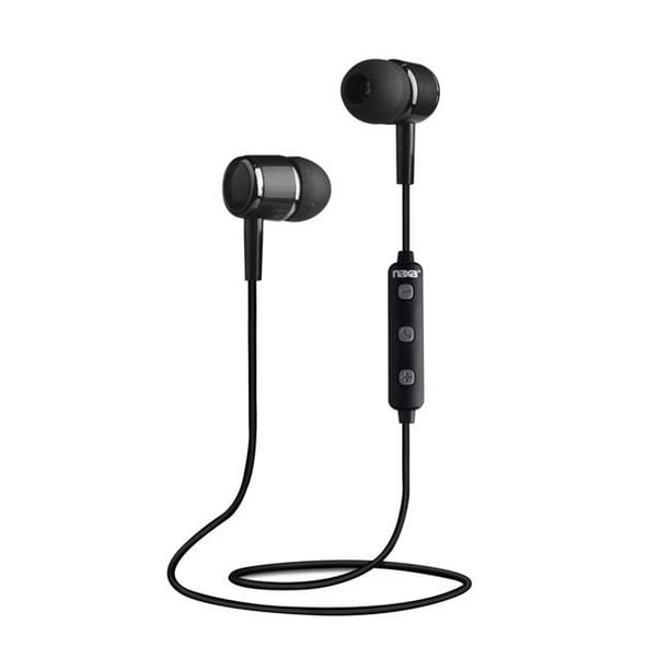Naxa NE-950 BLACK-GRAY Écouteurs d'Isolement Bluetooth avec Microphone et Télécommande&44; Gris