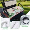 thumbnail image 5 of Golf Cart Seat Covers for 2 Seater,Christmas Snowman Microfiber Cart Seat Towel Blanket,Xmas Tree Snowflake Rustic Winter Absorbent Breathable Non Slip Bench Seats Protector for Golf Course 51"x31", 5 of 9