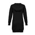 thumbnail image 7 of Otvok Women Hooded Cable Knit Long Cardigan, Open Front Long Sleeve Maxi Length Loose Sweater Coat with Side Pockets, 7 of 7