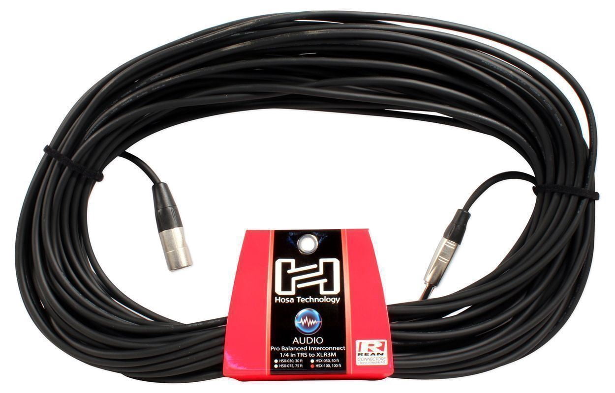 Hosa HSX-100 100 Foot Rean 1/4" TRS-XLR-3 Male Balanced Inter-Connect Cable