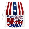 thumbnail image 3 of Holiday Craft Decoration Independence Day Table Flag Patriotic Stripes Wired Edge Ribbon Printing Customized Satin Flag, 3 of 4