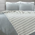 thumbnail image 3 of BNM Reversible Cotton Matelasse Bedspread Set, California King, Blue, 3 of 11
