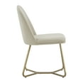 thumbnail image 4 of Weston Home Marquis Fabric and Metal Dining Chair, Set of 2, Beige/Gold, 4 of 8