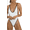 White, variant on Women's High-Cut Spaghetti Straps Plunging Neckline One-Piece Swimsuit, One Size Fits Most, Red