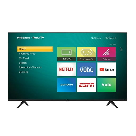 Restored Hisense 58" Class 4K UHD LED LCD Roku Smart TV HDR R6 Series 58R6E3