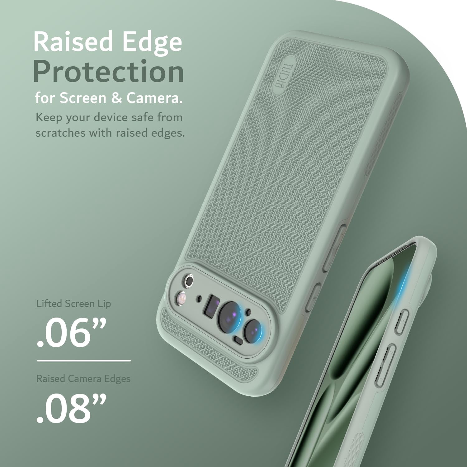 TUDIA MergeGrip Case for Google Pixel 10 Pro XL (2025), Shockproof Dual Layer Rugged Protective Phone Case, Green Lily