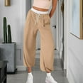 thumbnail image 2 of Multi-Pocket Slacks MIUOWANP Women's Solid Color Fashionable And Comfortable High Waisted Workwear Pants With 8 Pockets For Casual Wear Khaki XXL, 2 of 5